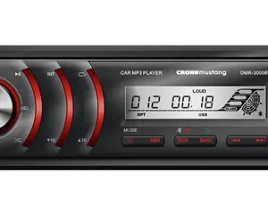 Estéreo para auto Crown Mustang con USB, bluetooth y lector de tarjeta SD