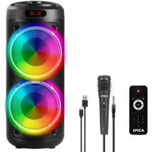 Parlante Bluetooth Portatil Led Rgb Inalambrico Negro (Modelo entregado segun modelos disponibles)