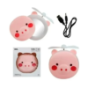 Ventilador Con Espejo Y Aro De Luz Recargable Maquillaje Usb